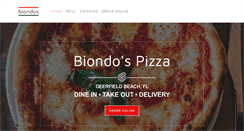 Desktop Screenshot of biondospizza.com