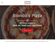 Tablet Screenshot of biondospizza.com